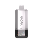 VapSolo elektronikus cigaretta fehér testtel, látható ízekkel: Watermelon Cherry, Kiwi Passion Fruit Guava, Sakura Grape.