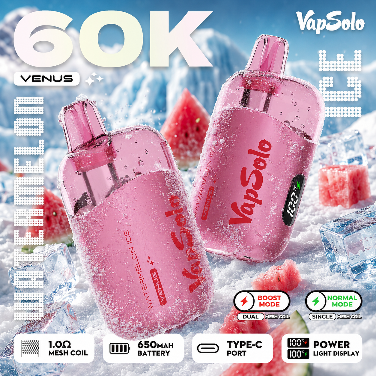 Vapsolo Venus 60000 eldobható e-cigi Főkép Vapsolo Venus 60000 eldobható e-cigi Főkép